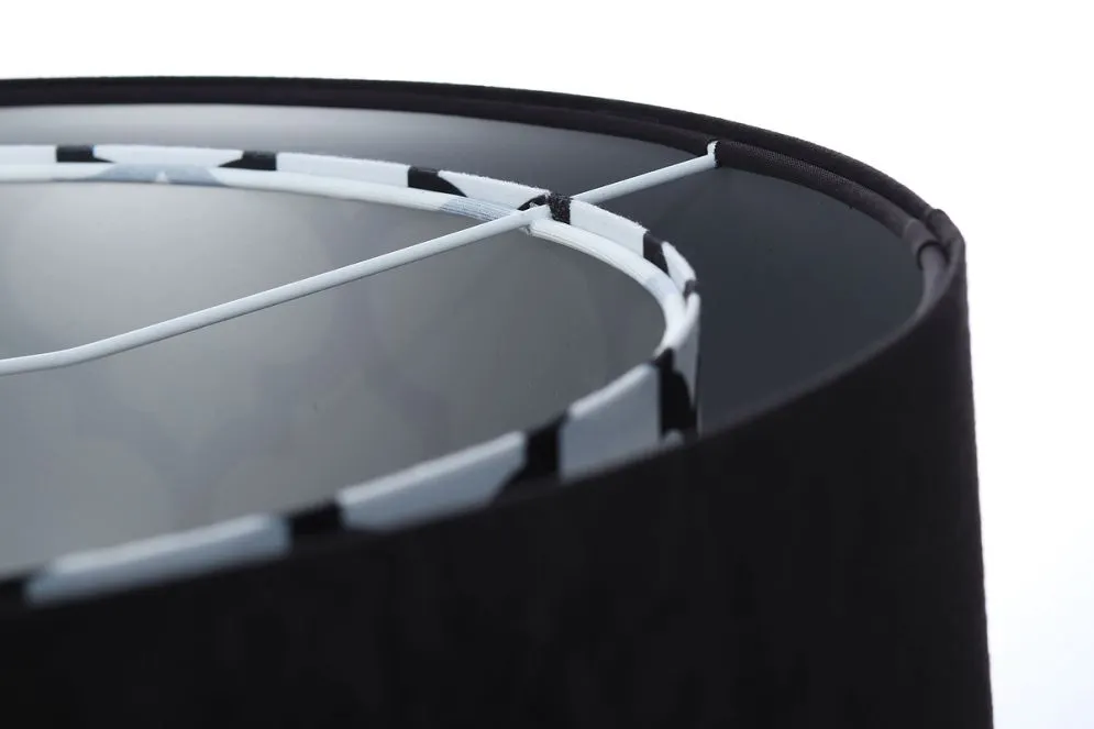 Lampa wisząca BLACK VELVET czarna/srebrna aksamitna do salonu | MIRAT. w stylu  kolekcja