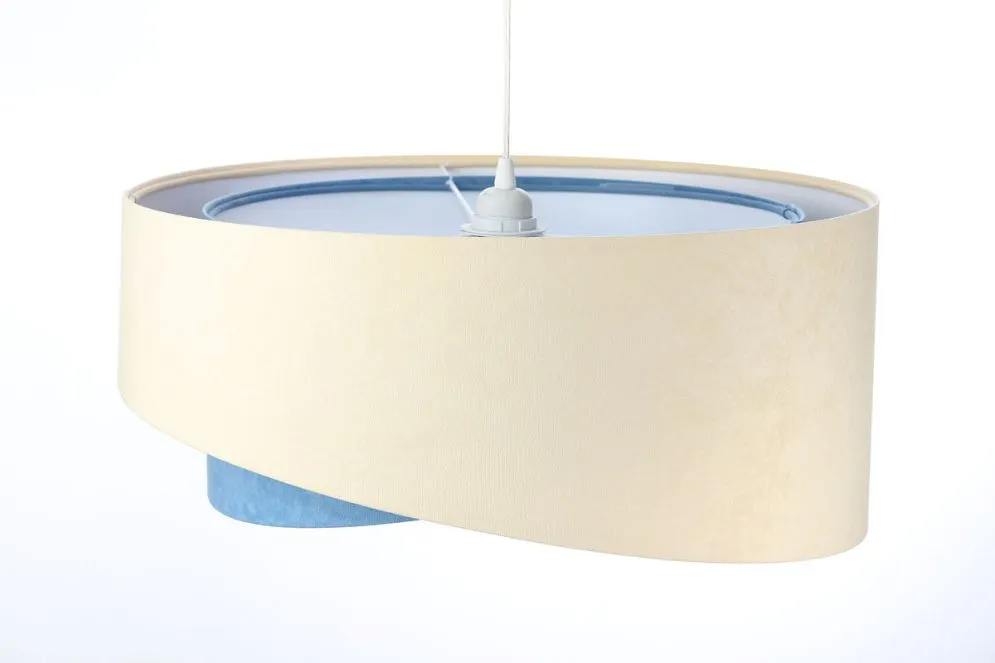 Lampa wisząca BEIGE beżowa/niebieska/biała trzykolorowa | MIRAT. w stylu  kolekcja