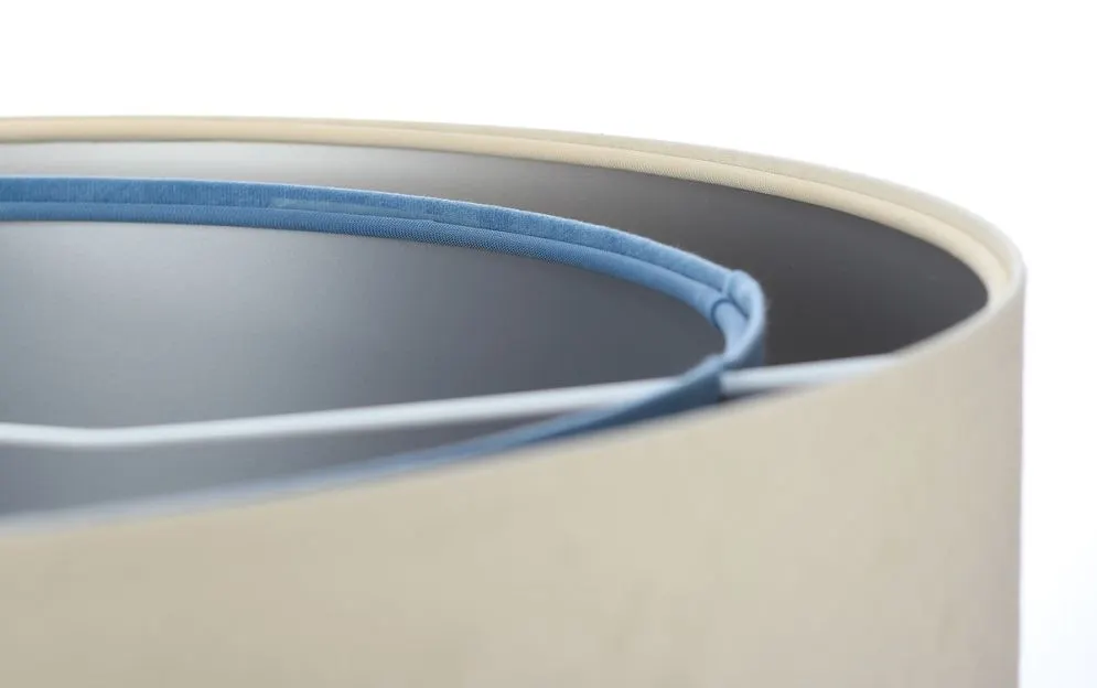 Lampa wisząca BEIGE beżowa/niebieska/srebrna asymetryczna | MIRAT. w stylu kolekcja