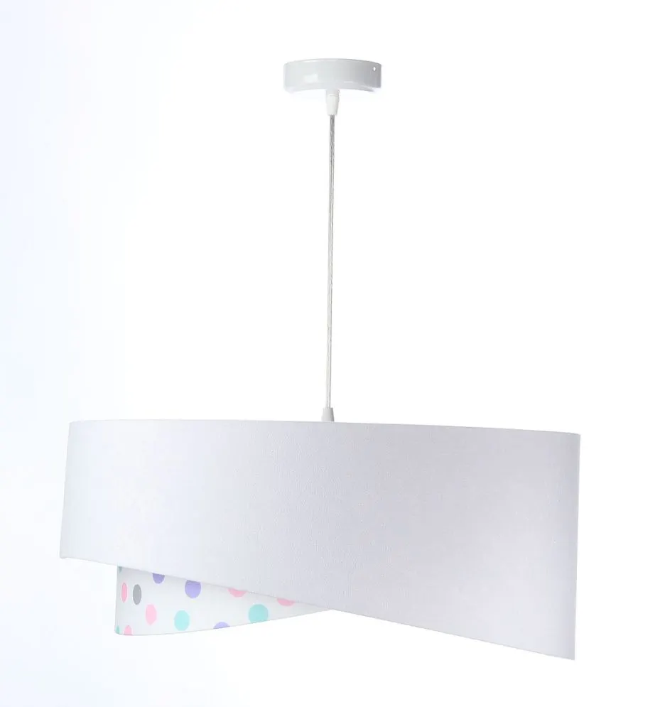 Lampa wisząca SPECK biała/fioletowa asymetryczna kolorowa | MIRAT. w stylu  kolekcja