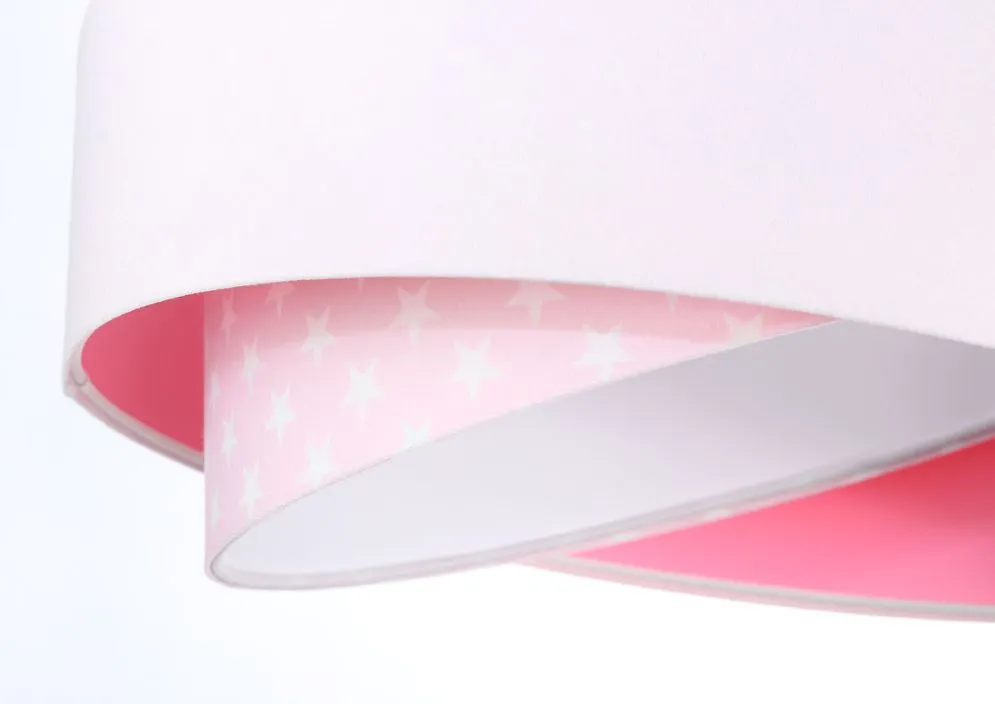 Lampa wisząca DREAMER biała/różowa do pokoju dziecka w gwiazdki | MIRAT. w stylu  kolekcja