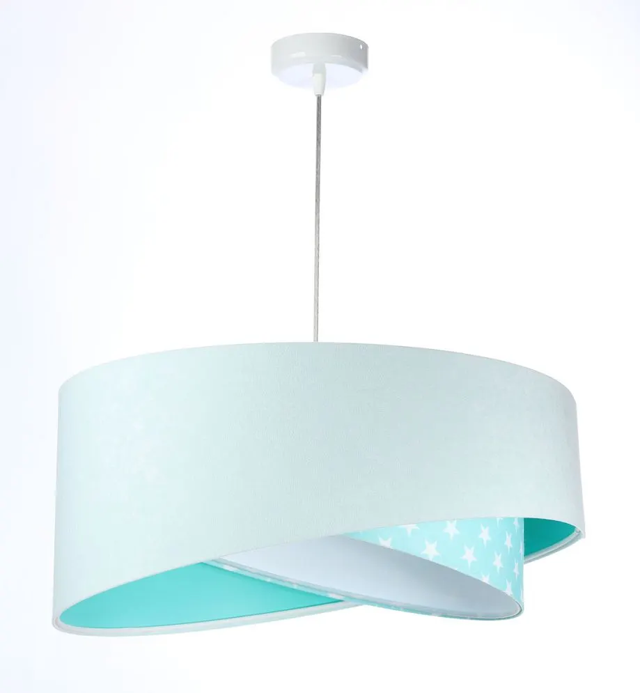 Lampa wisząca DREAMER biała/miętowa asymetryczna dwukolorowa | MIRAT. w stylu  kolekcja