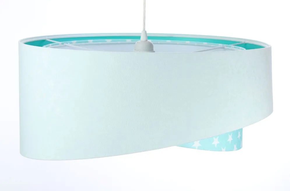 Lampa wisząca DREAMER biała/miętowa asymetryczna dwukolorowa | MIRAT. w stylu  kolekcja