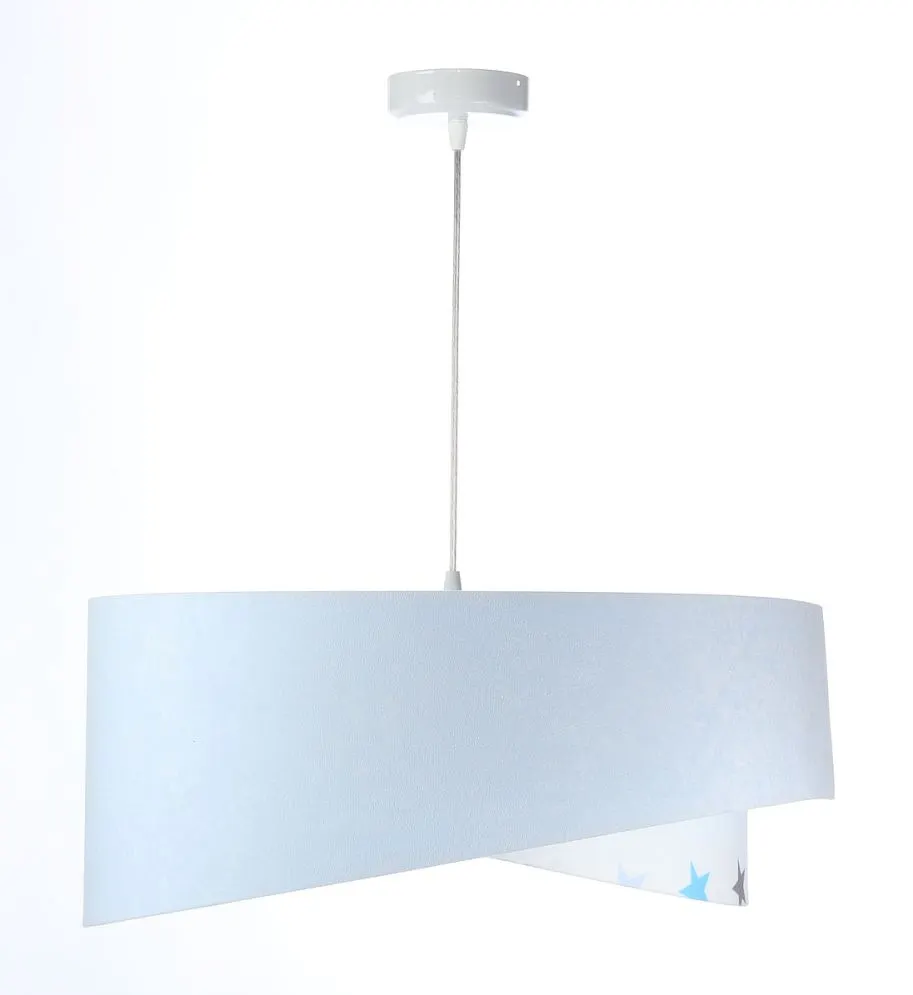 Lampa wisząca DREAMER biała/niebieska aksamitna do pokoju | MIRAT. w stylu kolekcja