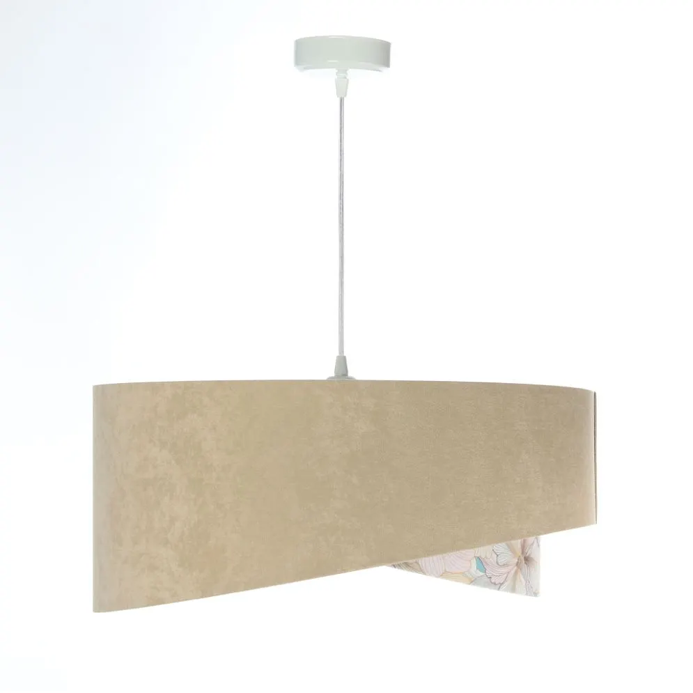 Lampa wisząca SAND FLOWER 2 beżowa/srebrna asymetryczna polska | MIRAT. w stylu kolekcja