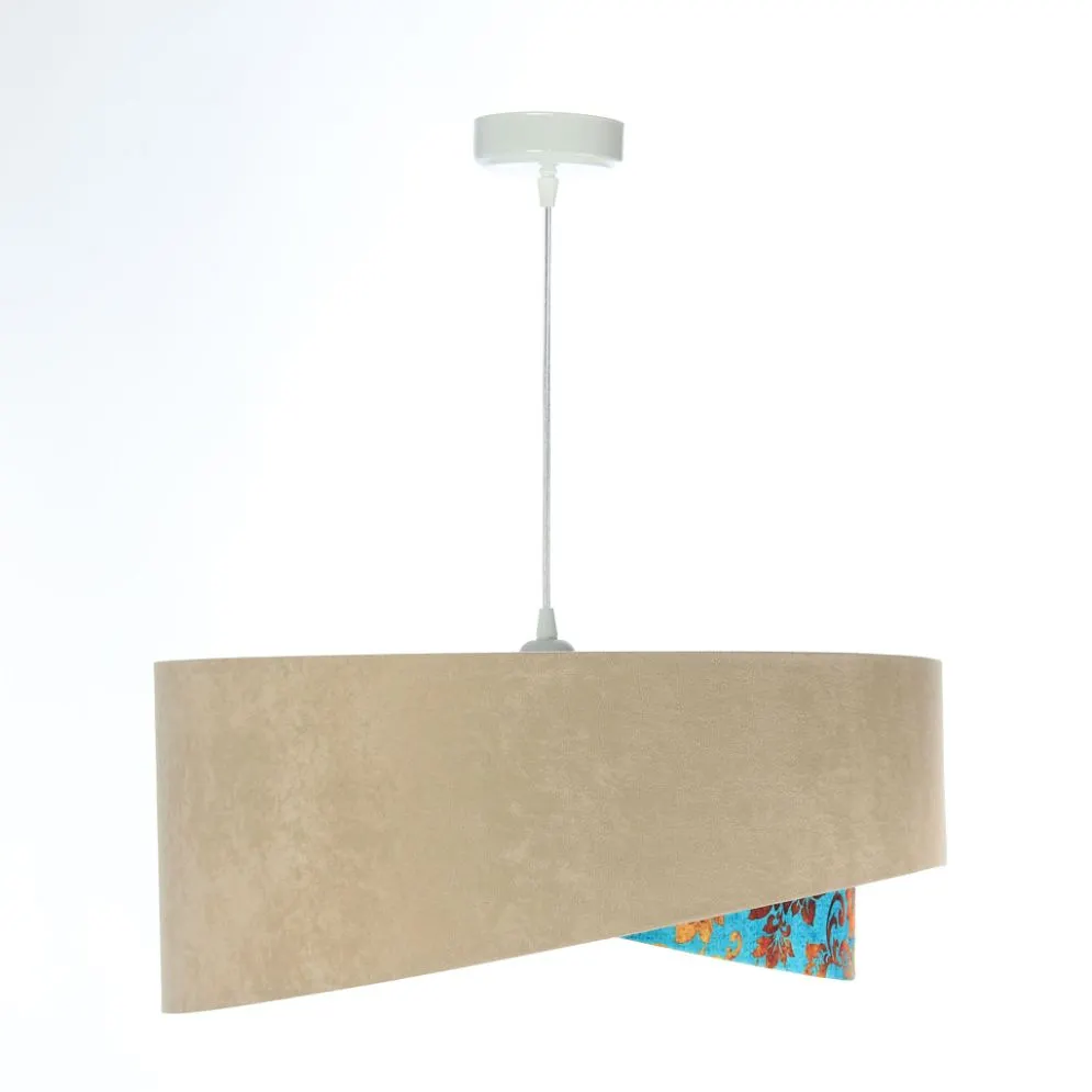 Lampa wisząca EMBLEM beżowa/biała trzykolorowa asymetryczna | MIRAT. w stylu  kolekcja
