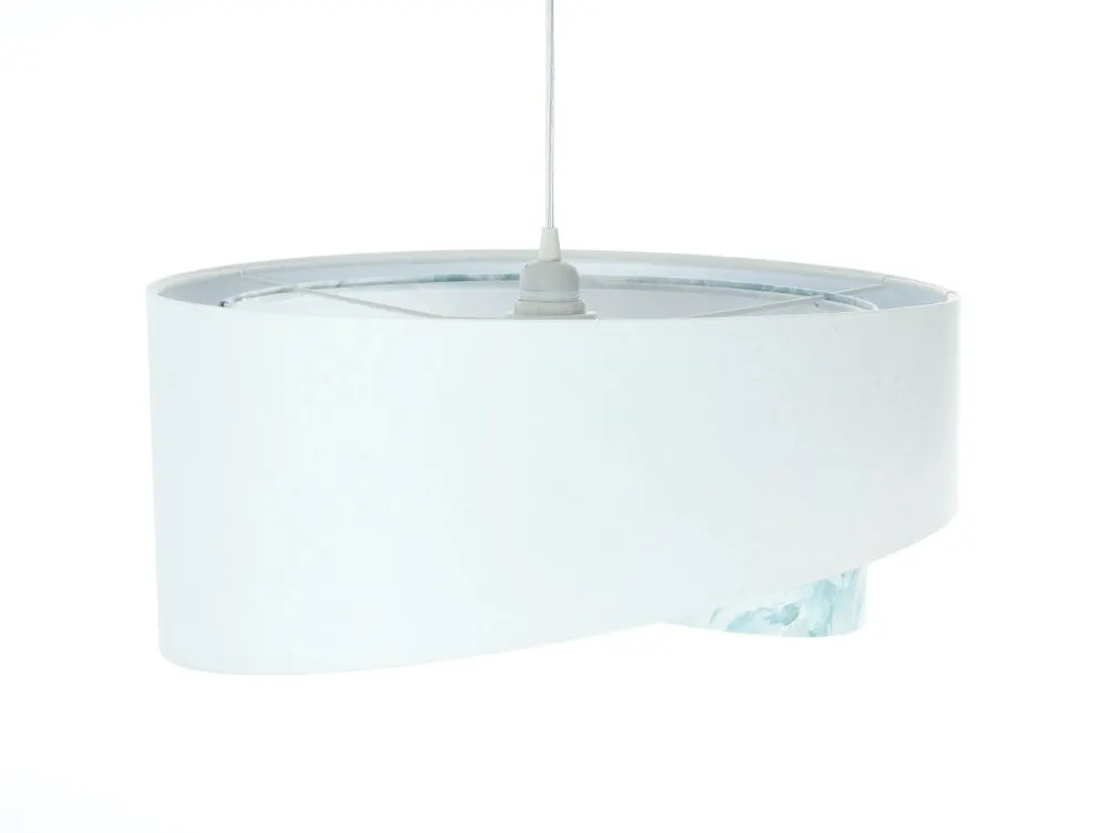 Lampa wisząca WHITE SEA biała nowoczesna welurowa | MIRAT. w stylu kolekcja