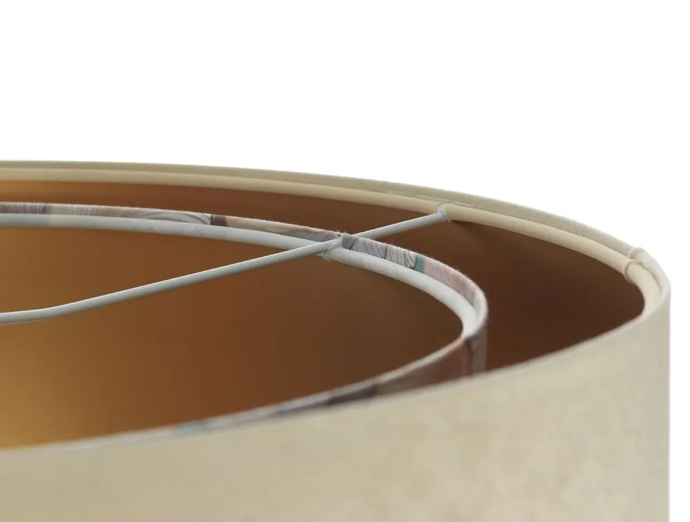 Lampa wisząca SAND FLOWER 2 beżowa/złota welurowa do jadalni | MIRAT. w stylu kolekcja