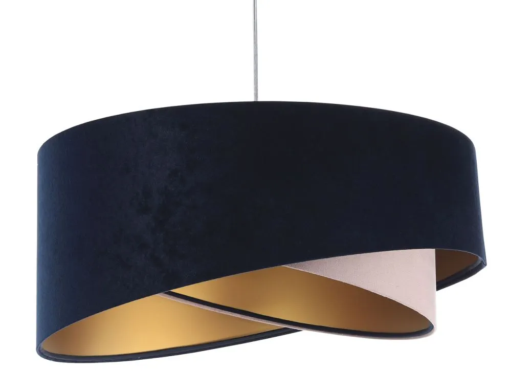 Lampa wisząca SAPPHIRE granatowa/złota w stylu glamour | MIRAT. w stylu  kolekcja