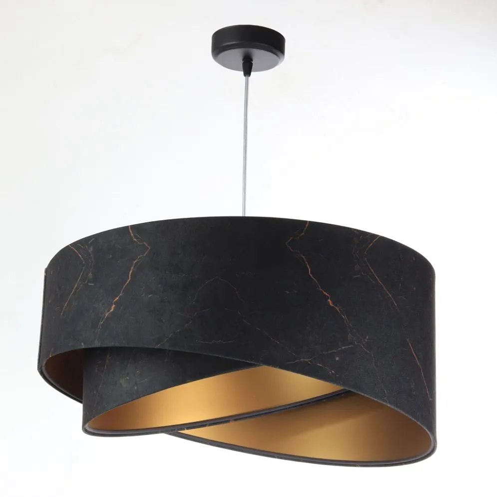 Lampa wisząca BLACK MARBLE czarna/złota dwukolorowa nowoczesna | MIRAT. w stylu  kolekcja
