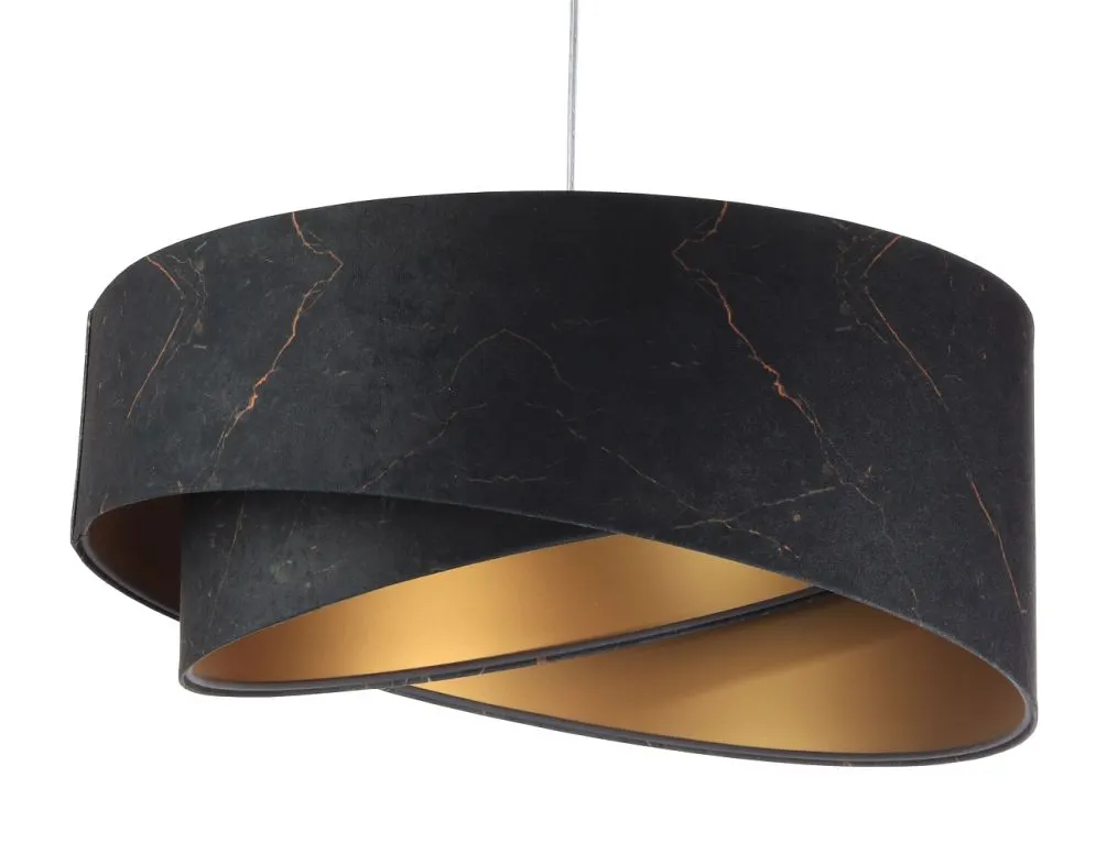 Lampa wisząca BLACK MARBLE czarna/złota dwukolorowa nowoczesna | MIRAT. w stylu  kolekcja