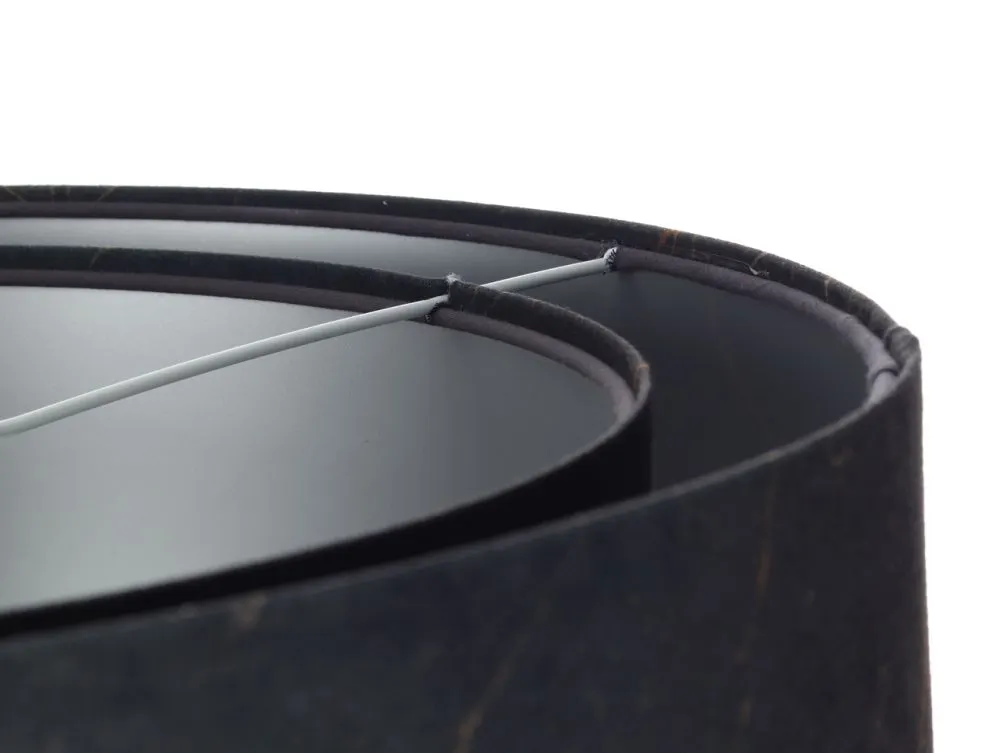 Lampa wisząca BLACK MARBLE czarna/srebrna asymetryczna aksamitna | MIRAT. w stylu kolekcja