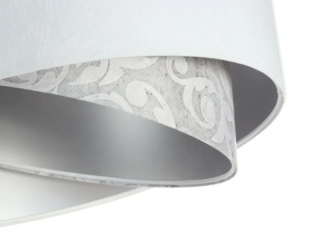 Lampa wisząca ALBIT biała/srebrna nowoczesna asymetryczna | MIRAT. w stylu  kolekcja