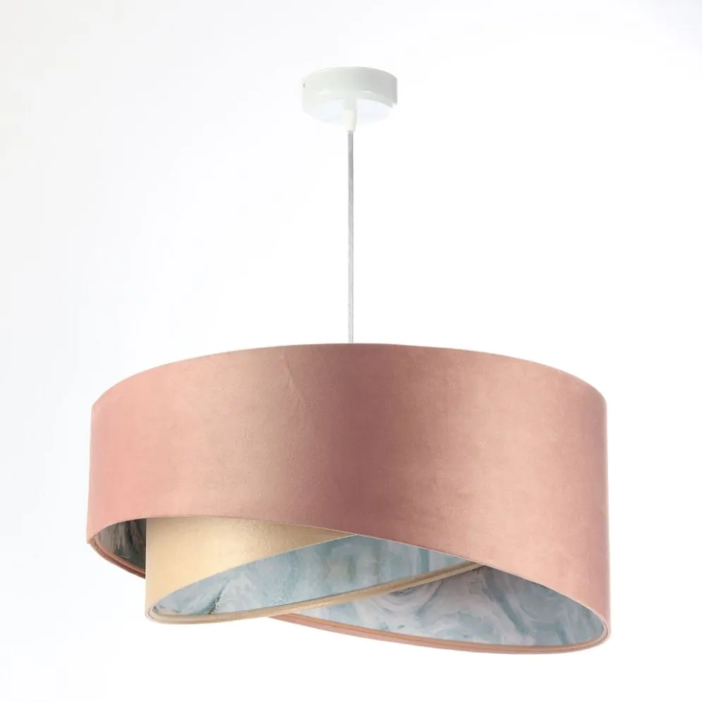 Lampa wisząca ROSE GOLD różowa/beżowa trzykolorowa asymetryczna | MIRAT. w stylu  kolekcja