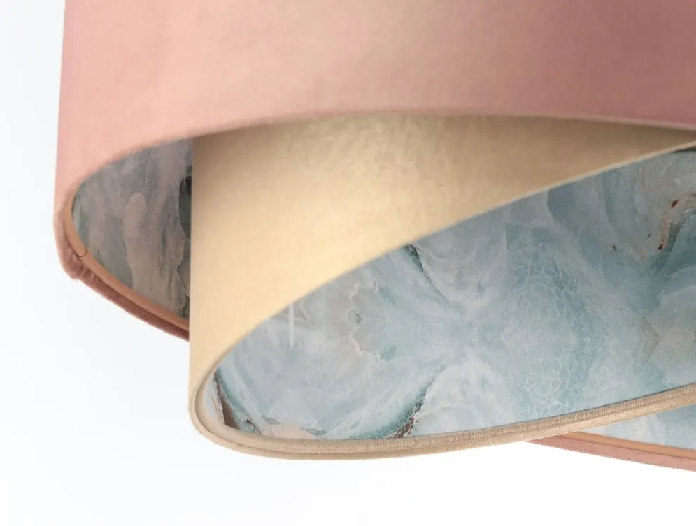 Lampa wisząca ROSE GOLD różowa/beżowa trzykolorowa asymetryczna | MIRAT. w stylu  kolekcja