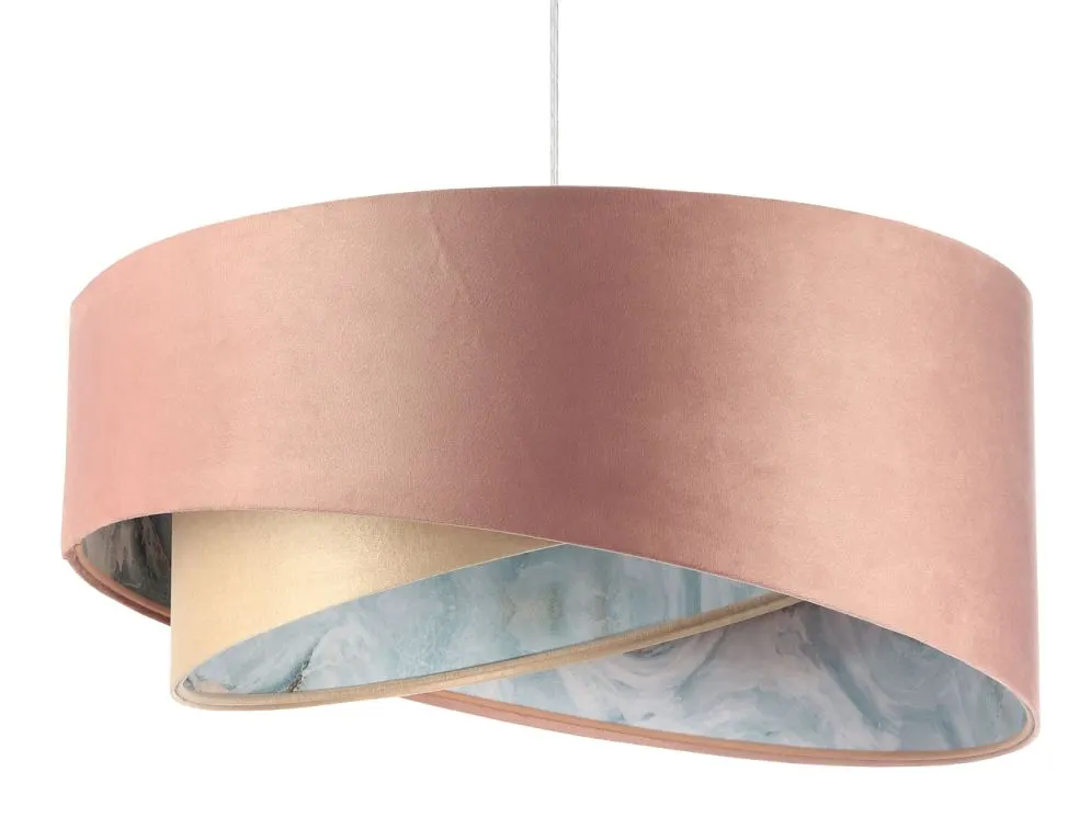 Lampa wisząca ROSE GOLD różowa/beżowa trzykolorowa asymetryczna | MIRAT. w stylu  kolekcja