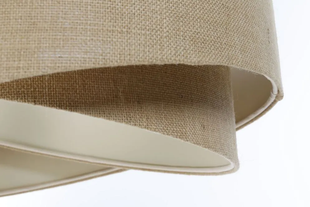 Lampa wisząca BOHO-CHIC JUTA 50 cm naturalna/beżowa asymetryczna I sklep meblowy MIRAT.