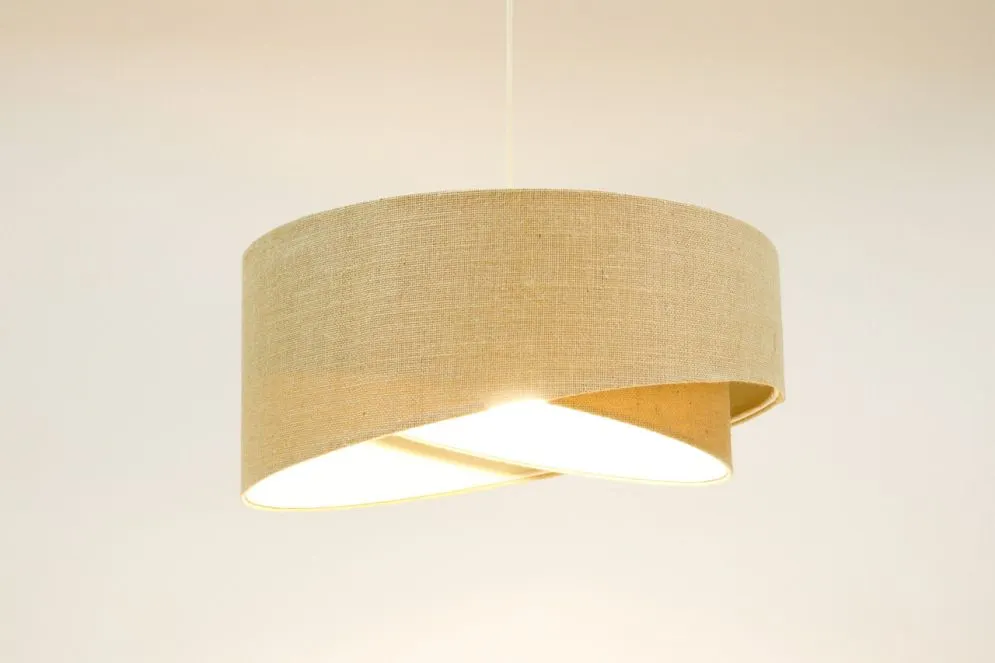 Lampa wisząca BOHO-CHIC JUTA 50 cm naturalna/beżowa asymetryczna I sklep meblowy MIRAT.