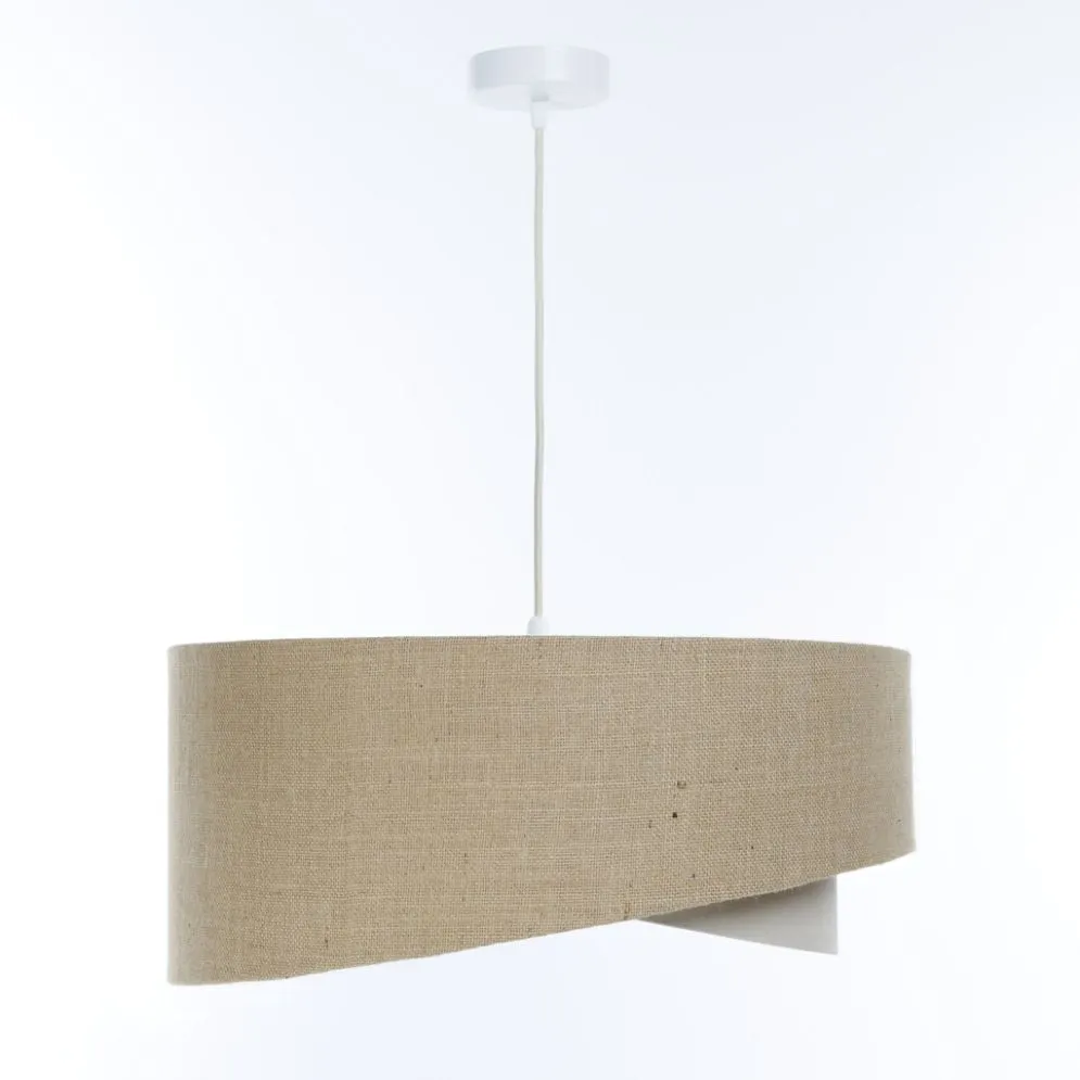 Okrągła lampa wisząca BOHO-CHIC JUTA 50 cm naturalna/szara I sklep meblowy MIRAT.