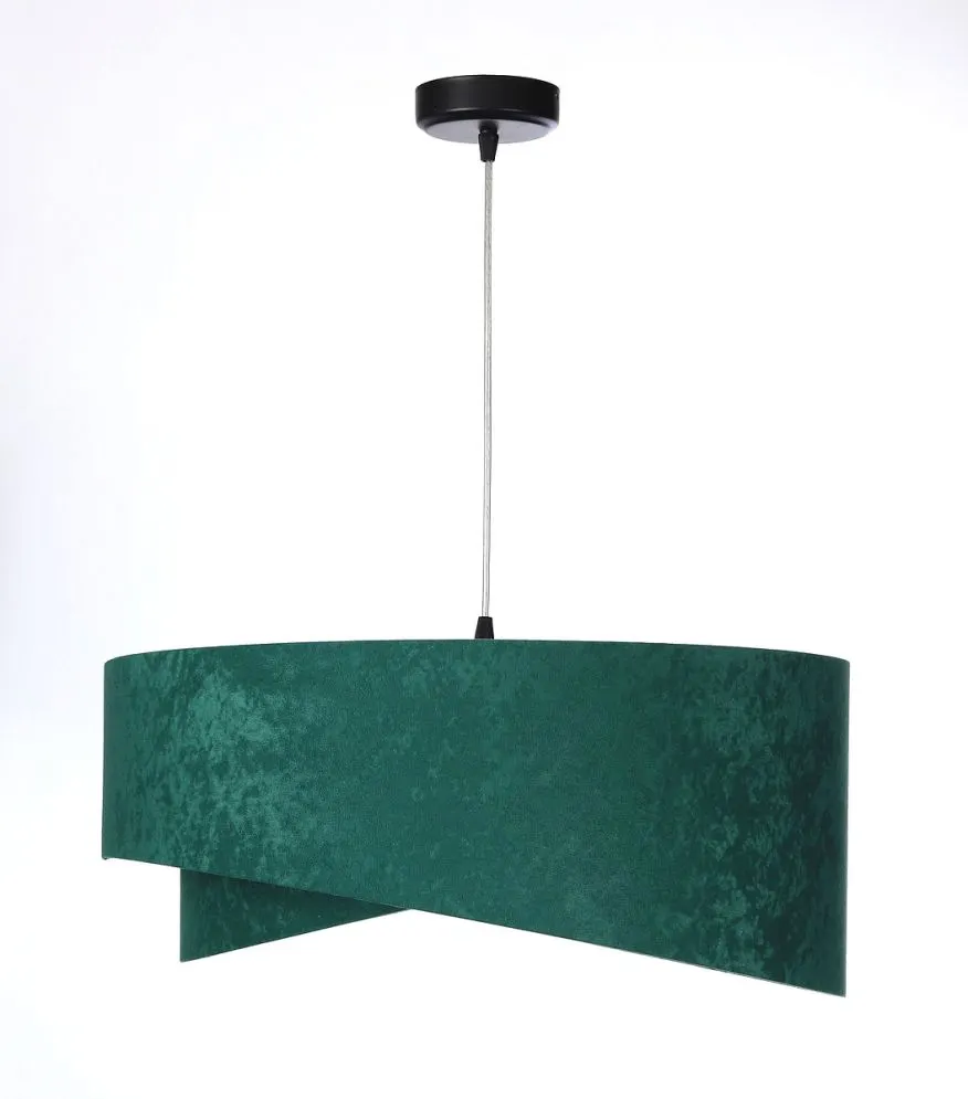 Lampa wisząca GEMSTONE zielona/srebrna nowoczesna do salonu | MIRAT. w stylu  kolekcja