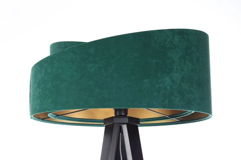 Lampa stojąca GEMSTONE zielona/czarna podłogowa do salonu | MIRAT.