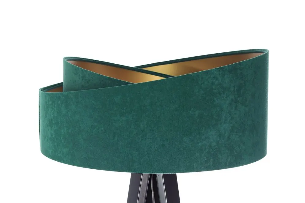 Lampa stojąca GEMSTONE zielona/czarna podłogowa do salonu | MIRAT.