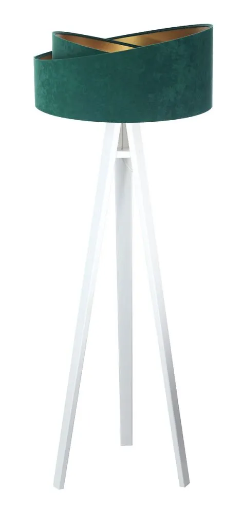 Lampa stojąca GEMSTONE zielona/biała z włącznikiem nożnym | MIRAT.