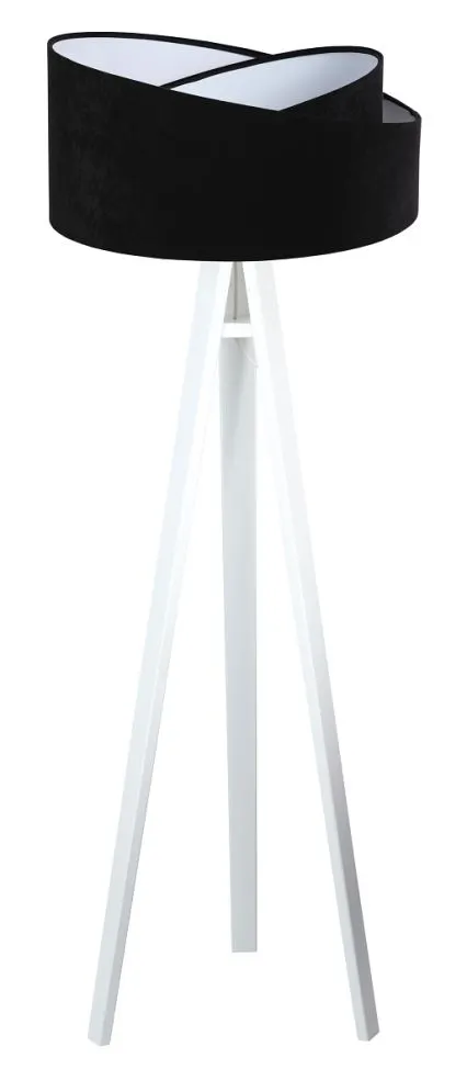 Lampa stojąca GEMSTONE czarna/biała nowoczesna | MIRAT.