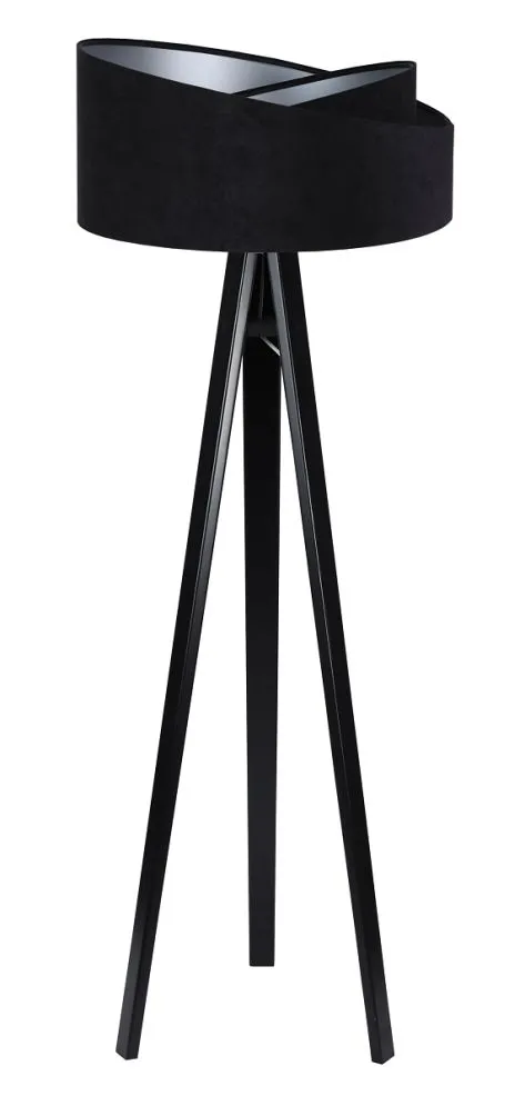 Lampa stojąca GEMSTONE czarna/srebrna polskiej produkcji | MIRAT.