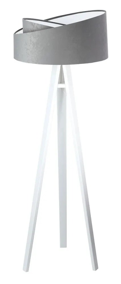Lampa stojąca GEMSTONE szara/biała na 1 żarówkę | MIRAT.