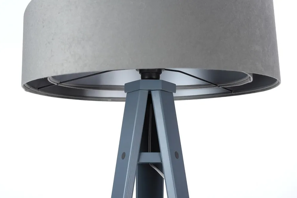 Lampa stojąca GEMSTONE szara/srebrna w stylu skandynawskim | MIRAT.
