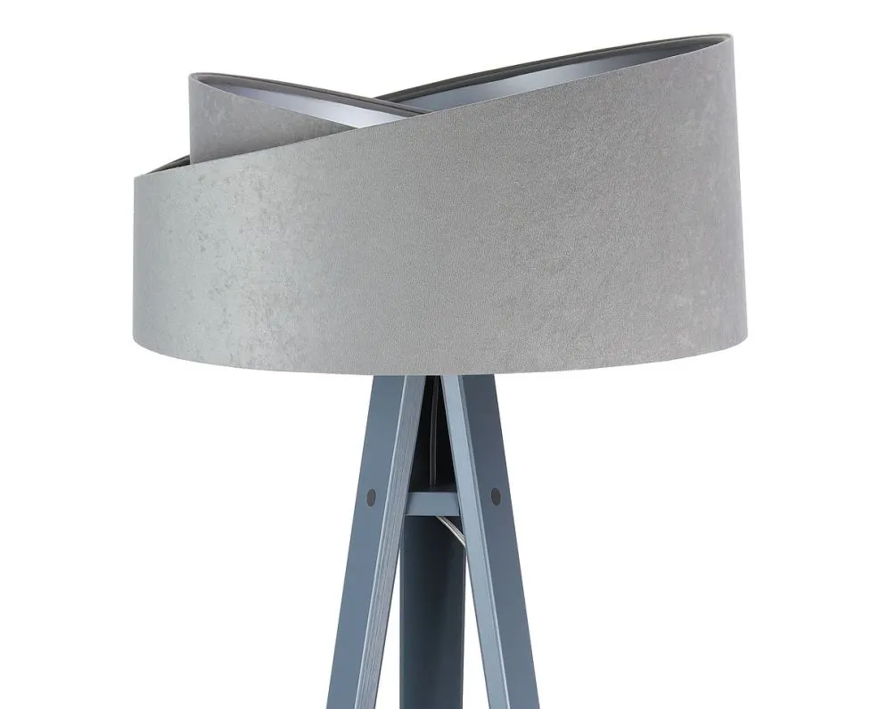 Lampa stojąca GEMSTONE szara/srebrna w stylu skandynawskim | MIRAT.