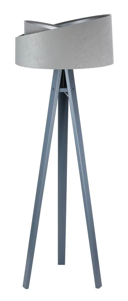 Lampa stojąca GEMSTONE szara/srebrna w stylu skandynawskim | MIRAT.
