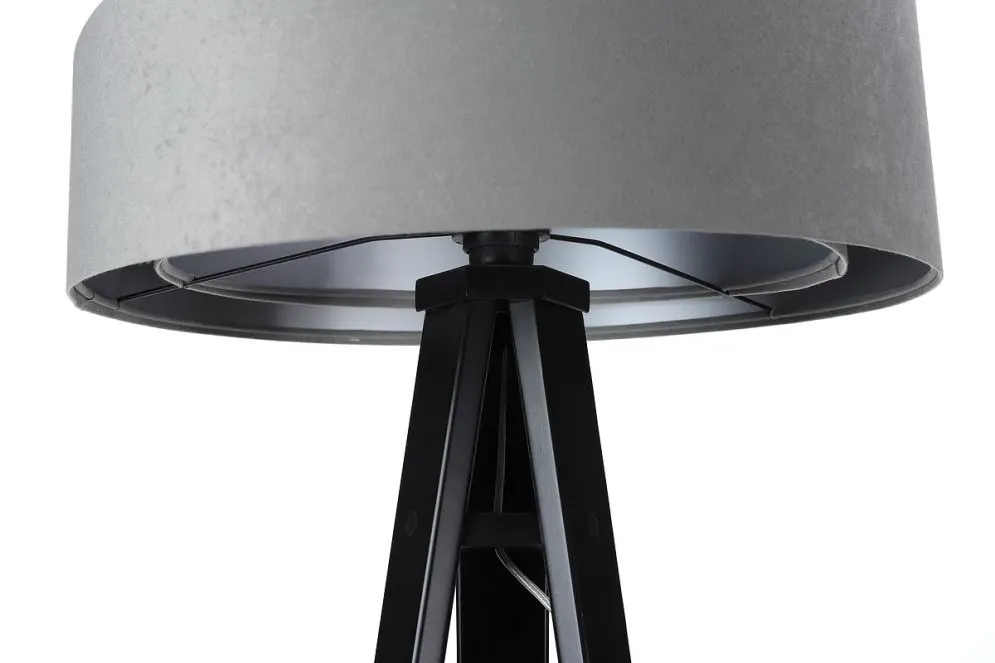 Lampa stojąca GEMSTONE szara/srebrna/czarna asymetryczna | MIRAT.