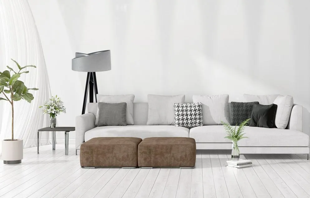 Lampa stojąca GEMSTONE szara/srebrna/czarna asymetryczna | MIRAT.