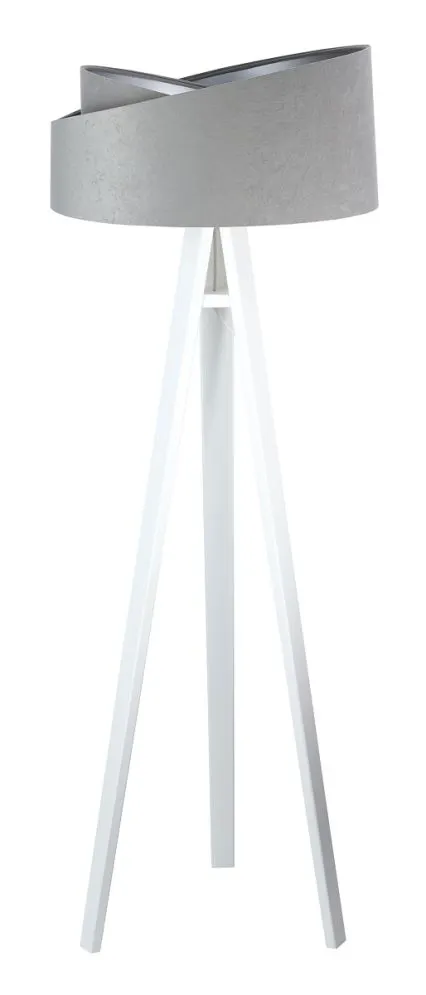 Lampa stojąca GEMSTONE szara/srebrna/biała polskiej produkcji | MIRAT.