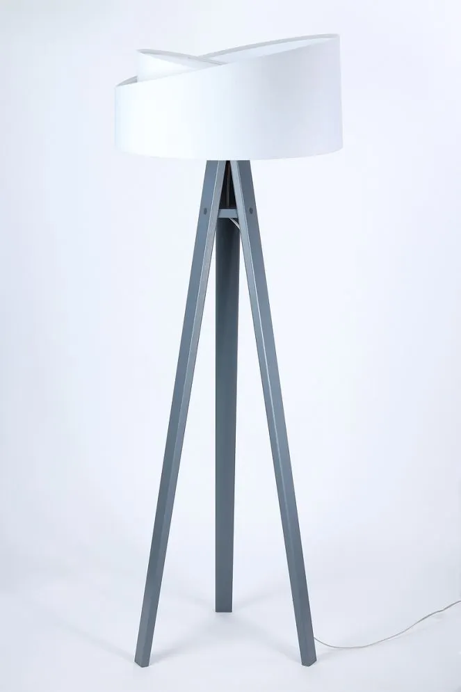 Lampa stojąca GEMSTONE biała/szara minimalistyczna | MIRAT. w stylu  kolekcja