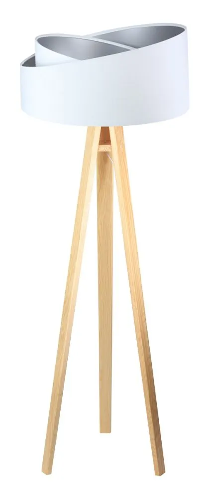 Lampa stojąca GEMSTONE biała/srebrna/sosna polskiej produkcji | MIRAT. w stylu kolekcja