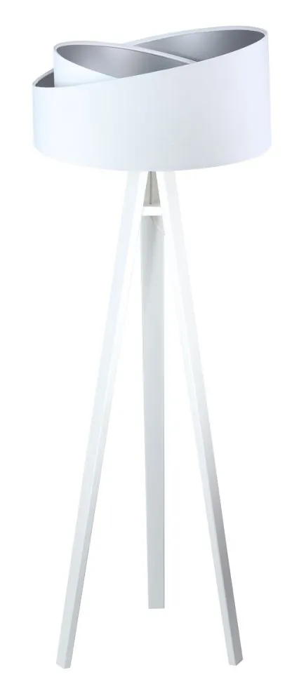 Lampa stojąca GEMSTONE biała/srebrna asymetryczna do sypialni | MIRAT. w stylu  kolekcja