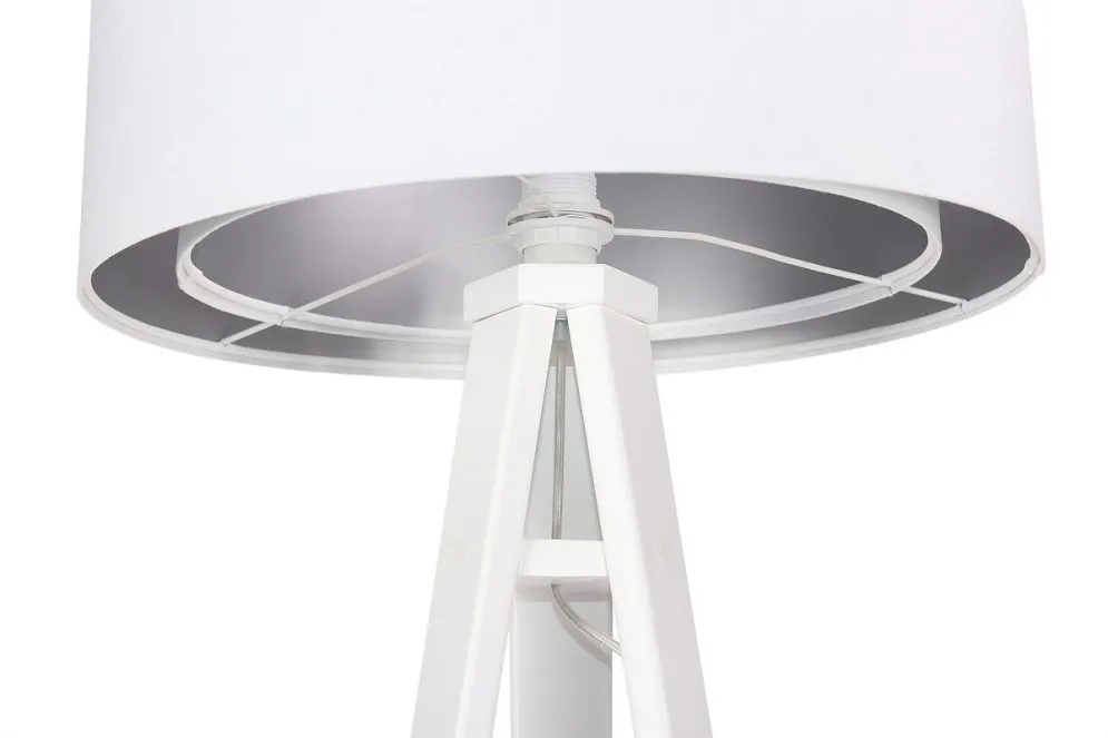 Lampa stojąca GEMSTONE biała/srebrna asymetryczna do sypialni | MIRAT. w stylu  kolekcja