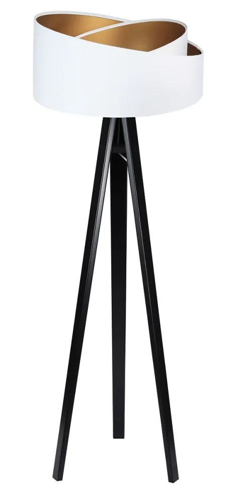 Lampa stojąca GEMSTONE biała/złota/czarna asymetryczna polska | MIRAT. w stylu  kolekcja
