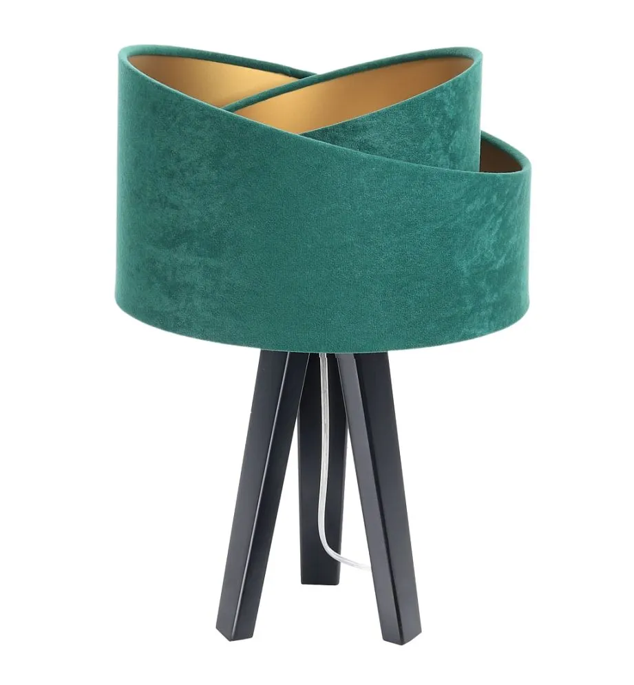 Lampa stołowa GEMSTONE zielona/złota/czarna asymetryczna | MIRAT. w stylu  kolekcja