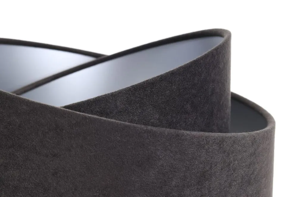 Lampa stołowa GEMSTONE czarna/srebrna/czarna welurowa | MIRAT. w stylu  kolekcja