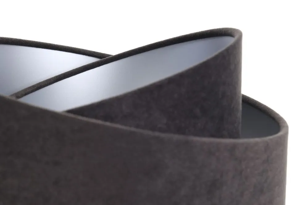 Lampa stołowa GEMSTONE czarna/srebrna/czarna welurowa | MIRAT. w stylu  kolekcja