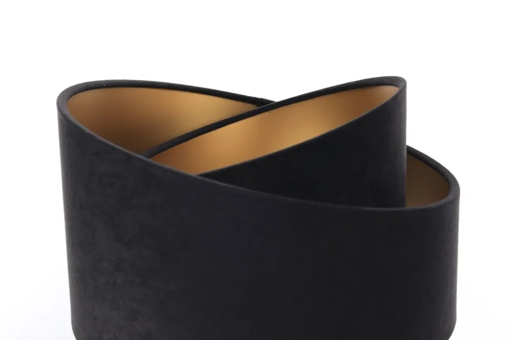 Lampa stołowa GEMSTONE czarna/złota/czarna asymetryczna mała | MIRAT.