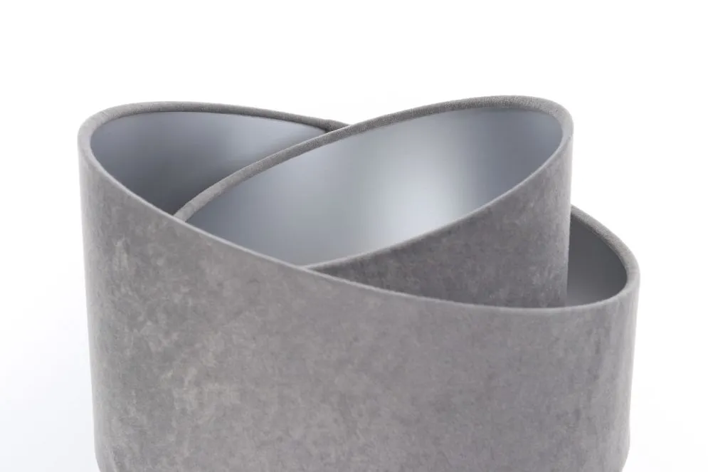 Lampa stołowa GEMSTONE szara/srebrna/sosna welurowa | MIRAT.