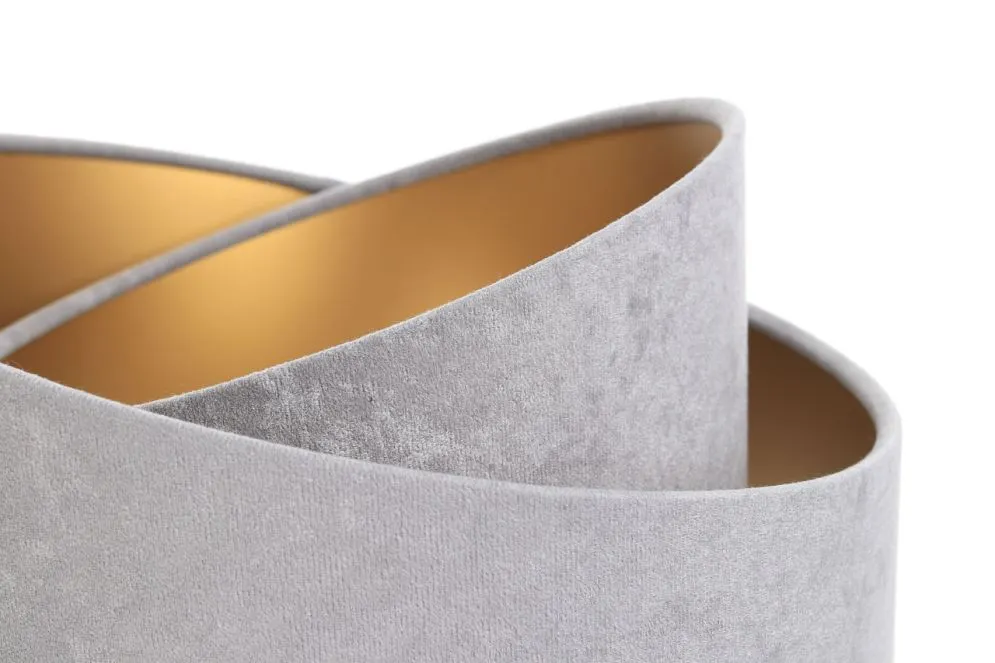 Lampa stołowa GEMSTONE szara/złota/czarna na trójnogu | MIRAT.