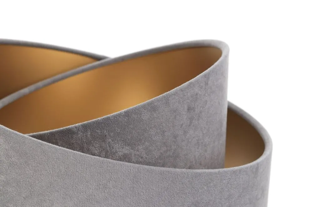 Lampa stołowa GEMSTONE szara/złota/biała do sypialni | MIRAT.