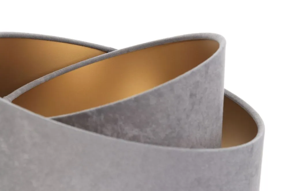 Lampa stołowa GEMSTONE szara/złota/biała do sypialni | MIRAT.