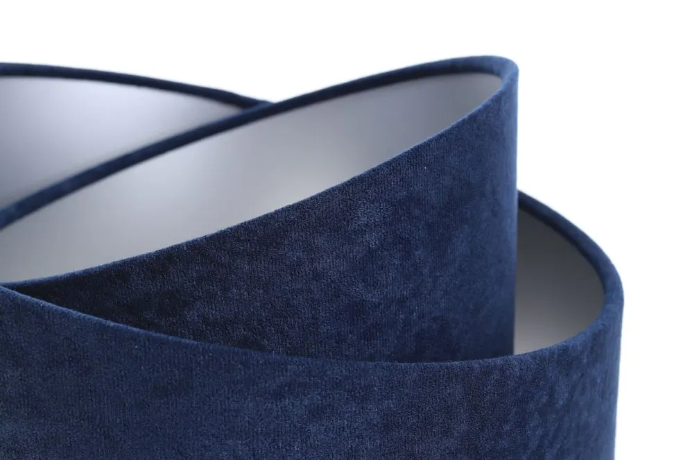 Lampa stołowa GEMSTONE granatowa/srebrna/sosna asymetryczna | MIRAT.